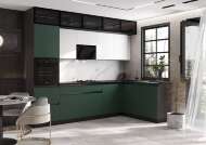 Кухня Техно-6 3,0х1,8м (Белый/Браш Мени Грин) Кухня Техно-6 3,0х1,8м (Белый/Браш Мени Грин)