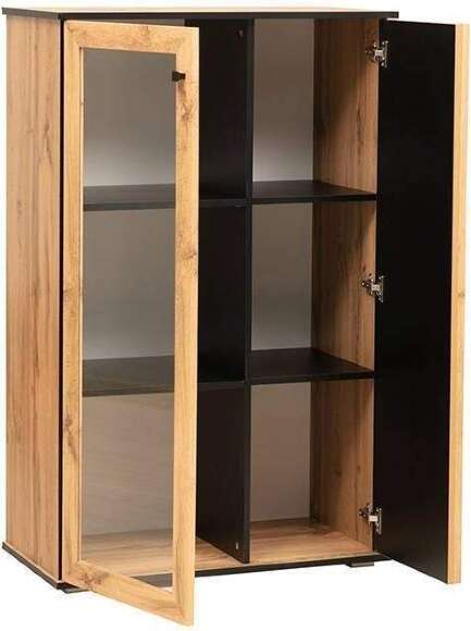 Шкаф комбинированный Либерти 51.03, Дуб Вотан, Черный