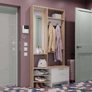 Прихожая Тео (Мебелони) Дуб Сонома / Белый Прихожая Тео (Мебелони) Дуб Сонома / Белый