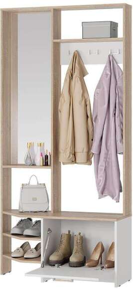 Прихожая Тео (Мебелони) Дуб Сонома / Белый