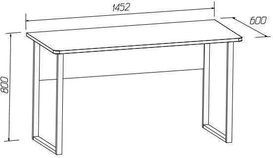 Стол на металлических опорах Стич (MLK)