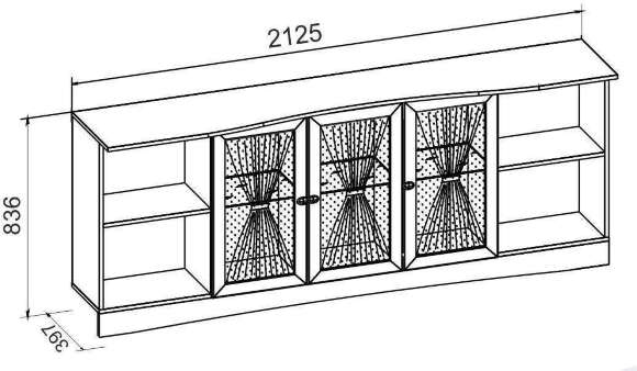 Шкаф навесной (полка) 81 ADELE (Адель) Глазов-мебель Шкаф навесной (полка) 81 ADELE (Адель) Глазов-мебель