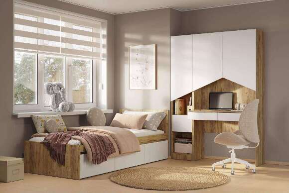 Шкаф-пенал Гудвин (Арника) левый