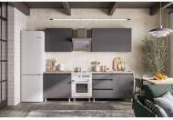 Готовая кухня Денвер 2 м, графит серый/сонома Готовая кухня Денвер 2 м, графит серый/сонома