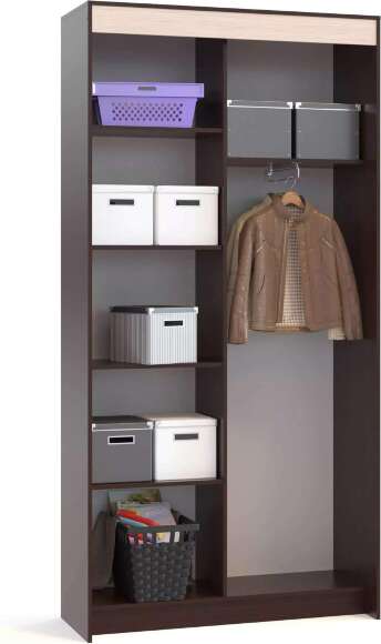 Шкаф-купе Контур ШР-124.2 Венге / Беленый дуб Шкаф-купе Контур ШР-124.2 Венге / Беленый дуб