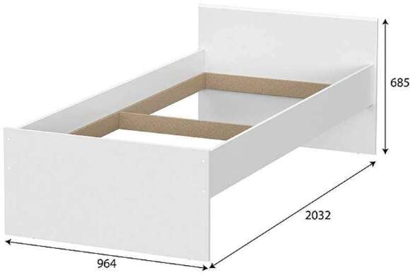 Кровать с основанием и ящиком Токио 90х200