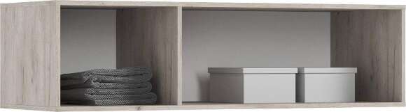 Шкаф Ирис с антресолью (1350), Кашемир, Дуб Крафт серый Шкаф Ирис с антресолью (1350), Кашемир, Дуб Крафт серый