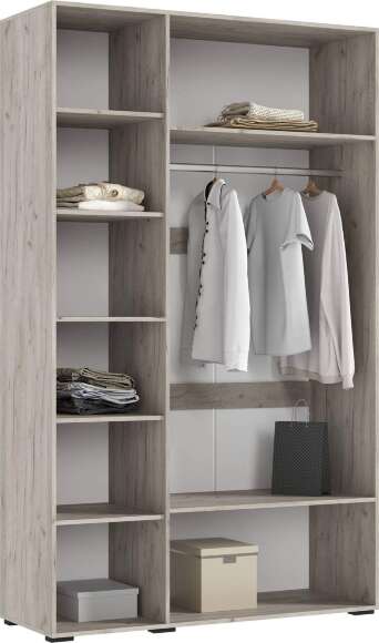 Шкаф Ирис с антресолью (1350), Кашемир, Дуб Крафт серый Шкаф Ирис с антресолью (1350), Кашемир, Дуб Крафт серый