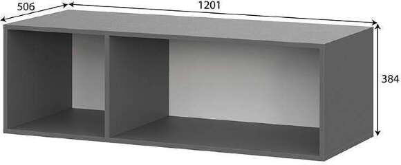 Антресоль для шкафа ШК 5 (1200), Графит серый Антресоль для шкафа ШК 5 (1200), Графит серый