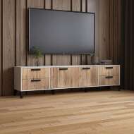 Тумба ТВ Парус-12, белый/дуб канадский Тумба ТВ Парус-12, белый/дуб канадский