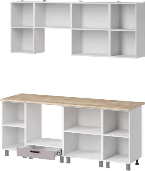 МК Аленушка 2м Лаванда Кашемир,скоба черный,сонома