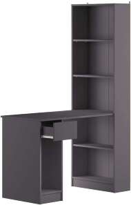 Шкаф комбинированный Лайт 10.01, Темно-серый