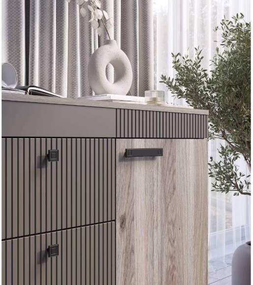 Комод Кассандра КМ-12, Дуб Смоки, MF14 Комод Кассандра КМ-12, Дуб Смоки, MF14