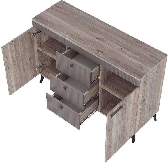 Комод Кассандра КМ-12, Дуб Смоки, MF14 Комод Кассандра КМ-12, Дуб Смоки, MF14