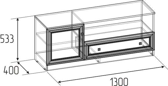 Тумба ТВ Paola 333 (Глазов) Ясень Анкор светлый