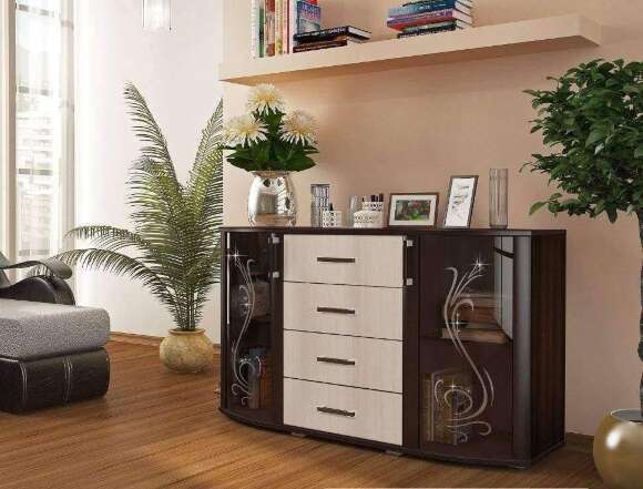 Комод-витрина Грация-2 БТС (Лоредо) Комод-витрина Грация-2 БТС (Лоредо)