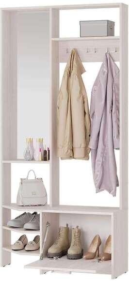 Прихожая Тео (Мебелони) Ясень белый