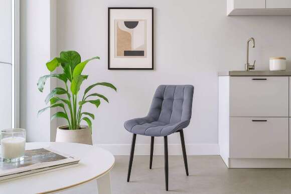 Стул "Бостон" черный матовый Velutto 32 графит