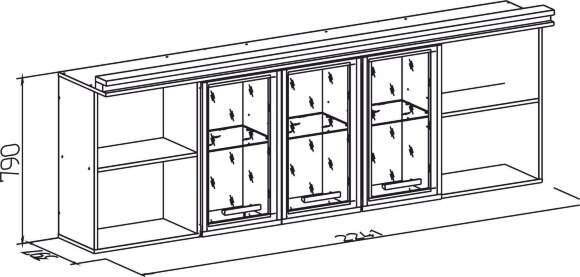 Шкаф навесной (полка) Nature 81 Глазов-мебель