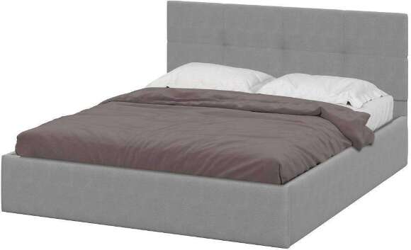 Кровать с основанием двойная №4 160х200, Серый