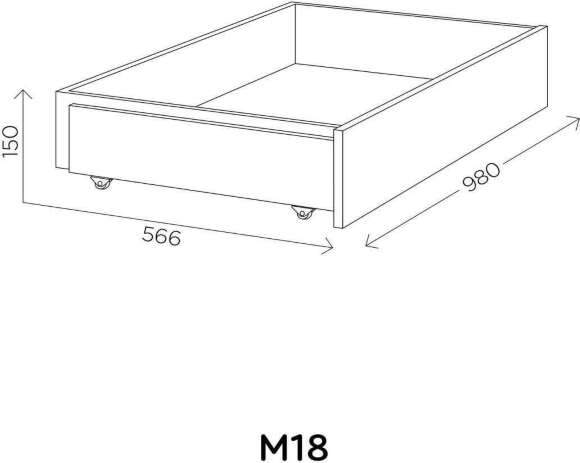 Агата М18 Ящик выкатной Белый Агата М18 Ящик выкатной Белый