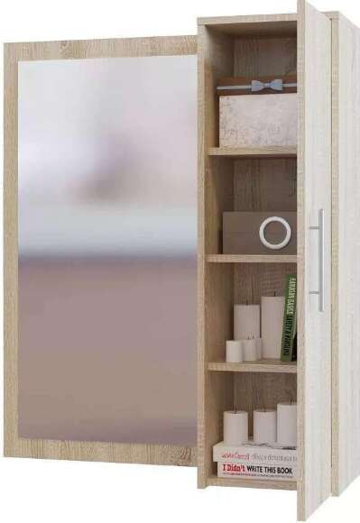 Настенное зеркало ПЗ-4 Дуб Сонома / Белый