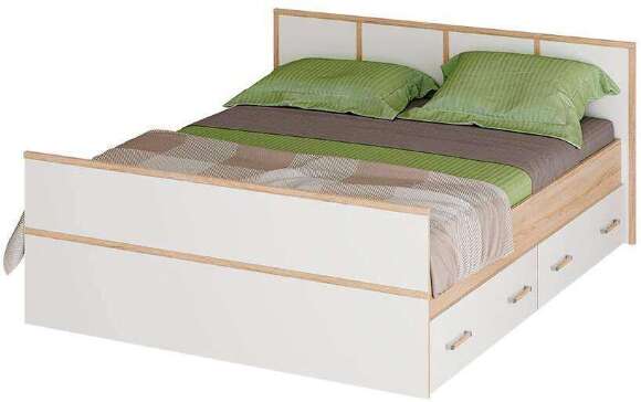 Кровать с проложками ДСП Сакура LIGHT 140х200, дуб сонома