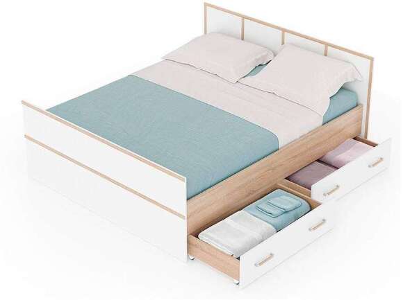 Кровать с проложками ДСП Сакура LIGHT 140х200, дуб сонома