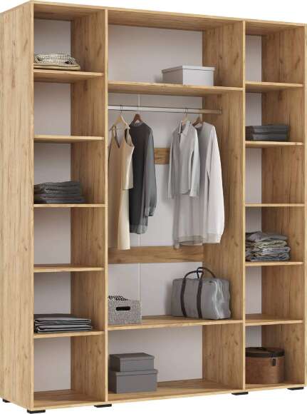 Шкаф Ирис с антресолью (1800), Браш Вайт, Дуб Крафт Шкаф Ирис с антресолью (1800), Браш Вайт, Дуб Крафт