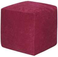 Пуфик Куб микровельвет бордовый