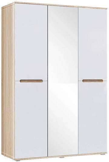 Шкаф 3-х створчатый Ким белый глянец / сонома