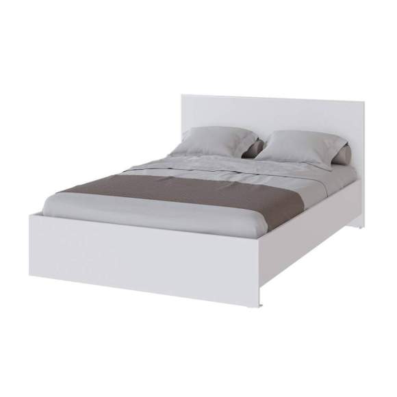 Кровать с настилом из ДСП Плейона 140x200, белый