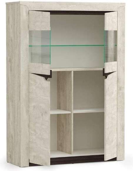 Шкаф комбинированный Лючия 33.15, Бетон пайн белый, Венге Шкаф комбинированный Лючия 33.15, Бетон пайн белый, Венге