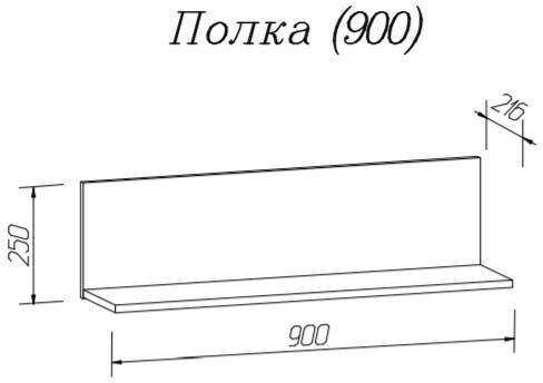 Полка Скайлайн 900 MLK