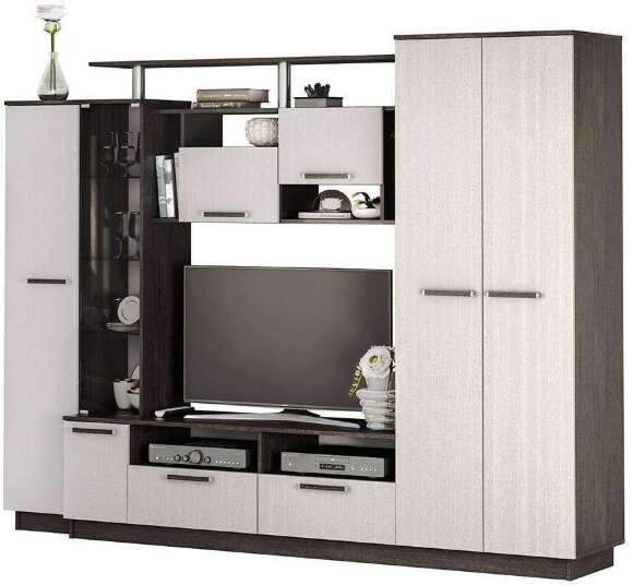 Стенка для гостиной Вега (Интерьер Центр) Венге