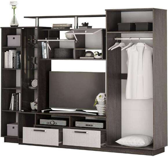 Стенка для гостиной Вега (Интерьер Центр) Венге