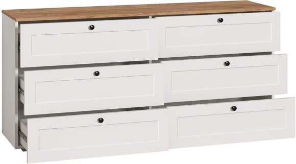 Остин Комод 16.240 Белый шагрень/Дуб Вотан Остин Комод 16.240 Белый шагрень/Дуб Вотан