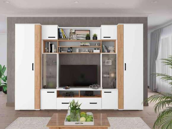 Шкаф для одежды Оскар-18 (ТЭКС) Белый / Дуб Крафт Шкаф для одежды Оскар-18 (ТЭКС) Белый / Дуб Крафт