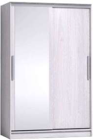 Шкаф-купе с зеркалом Домашний 135, ясень анкор светлый