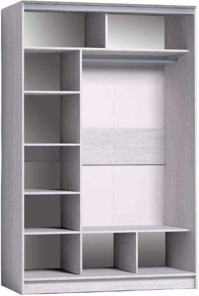 Шкаф-купе с зеркалом Домашний 135, ясень анкор светлый