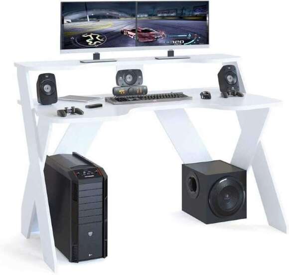 Игровой компьютерный стол КСТ-118 Белый