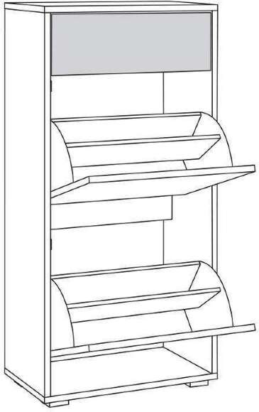 Куба Комод 13.114 N Дуб сонома, Белый премиум Куба Комод 13.114 N Дуб сонома, Белый премиум