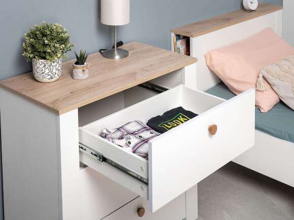 Детская Джастин 3 белый/дуб белый