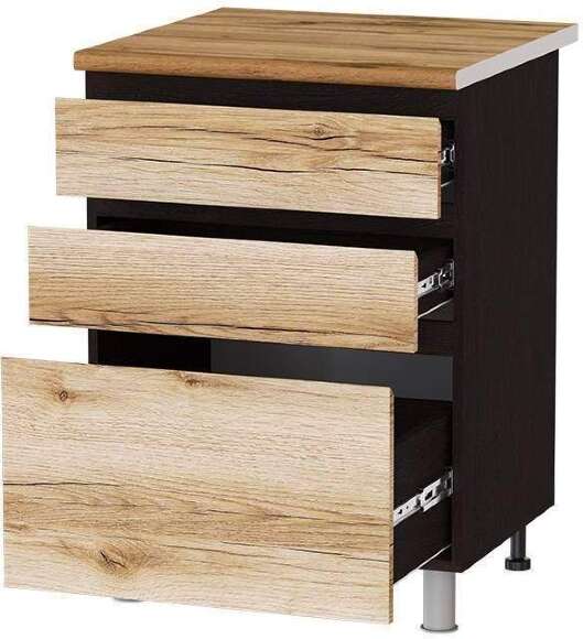 Угловая кухня Плейона 2.6м х 2.2 м, венге/дуб делано Угловая кухня Плейона 2.6м х 2.2 м, венге/дуб делано