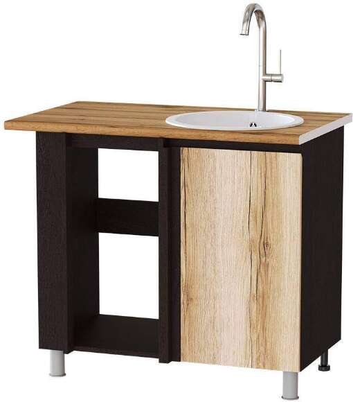 Угловая кухня Плейона 2.6м х 2.2 м, венге/дуб делано Угловая кухня Плейона 2.6м х 2.2 м, венге/дуб делано