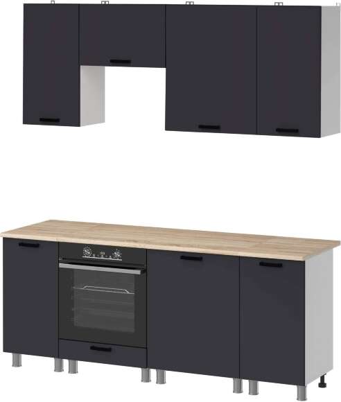 МК Аленушка 2м Лаванда Сталь,скоба черный,сонома