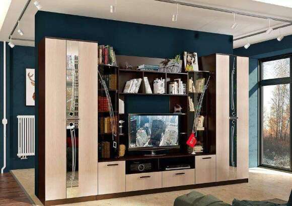 Стенка для гостиной Венеция БТС (Венге) Стенка для гостиной Венеция БТС (Венге)