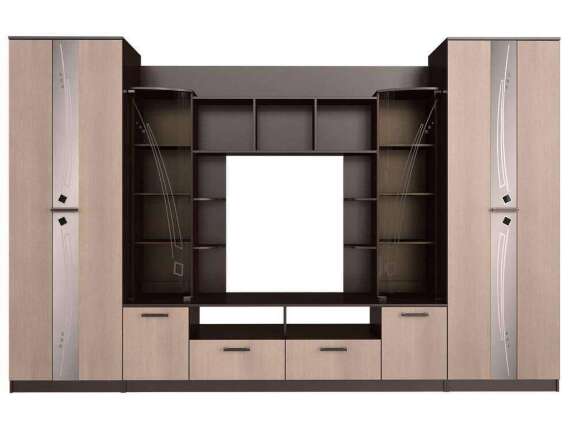 Стенка для гостиной Венеция БТС (Венге) Стенка для гостиной Венеция БТС (Венге)