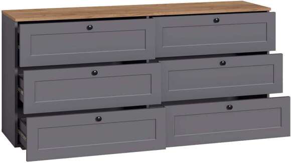Остин Комод 16.240 Серый графит/Дуб Вотан