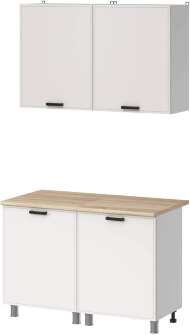 МК Аленушка 1,2м Магнолия Молочный,скоба черный,сонома МК Аленушка 1,2м Магнолия Молочный,скоба черный,сонома